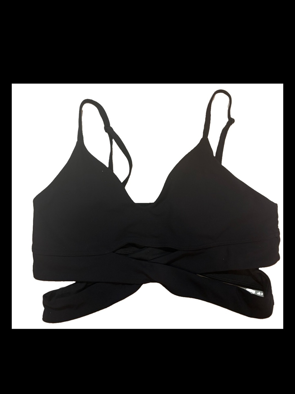 Lululemon 6 Black Bra Gym Yoga Stretch S M Workout